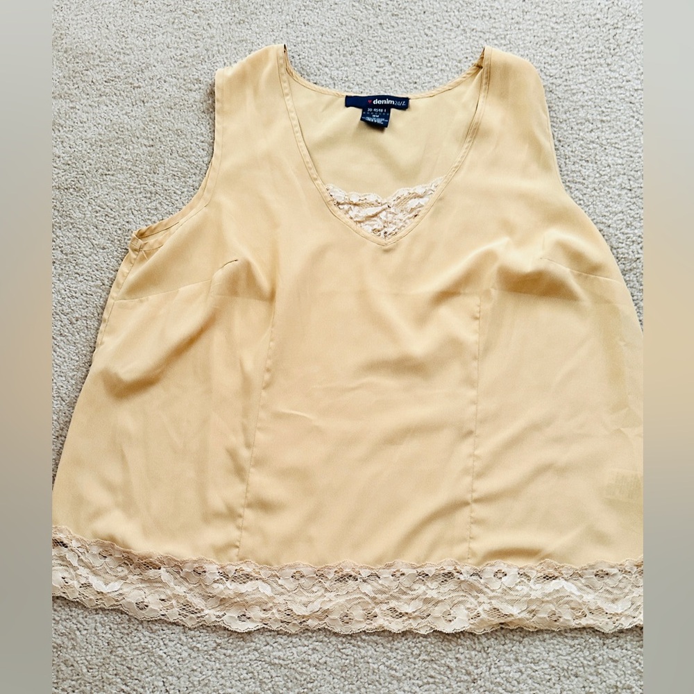SALE $10 Gold Camisole with Lace